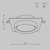 Встраиваемый светильник Maytoni Technical Hoop DL086-GX53-SQ-BW