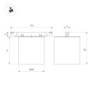 Трековый магнитный светильник Arlight MAG-MICROCOSM-POINT-R68-7W Day4000 (GD, 36 deg, 24V) (IP20 Металл) 051829