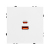 USB Розетка тип A+C софт-тач белый кварц Arlight SCT-MUAC-SFPL-FC-WH (65W, QC3) 054316(1)
