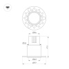 Встраиваемый светильник Arlight MS-INVISIO-TRIMLESS-R45-10W Day4000 (WH-WH, 36 deg, 230V) (IP54 Металл) 061923