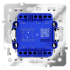 Проходной переключатель двухклавишный с подсветкой Voltum S70 VLS020402 (белый матовый)