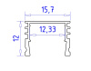 Алюминиевый накладной профиль Ambrella Light Alum Profile GP1750AL