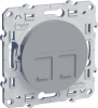 Розетка RJ45 двойная Schneider Electric Odace S53R481