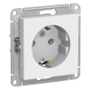 Розетка с/з, 16А Systeme Electric AtlasDesign Бел ATN000143