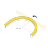 Светодиодная лента герметичная Arlight HALO-SIDE-A168-6x13mm 24V Red (10 W/m, IP67, 2835, 5m) (Силикон) 061569