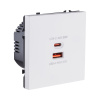 Розетка USB A+C 65W, белый матовый Kollinger Eclipse EC-024WH