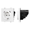 Розетка зк со шторками с USB тип C+С софт-тач белый кварц Arlight SCT-MUCC-SFPL-WH (250V, 16A) 061818(1)