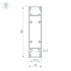 Алюминиевый профиль Arlight SL-Line-25100-Dual-2500 Black 033735