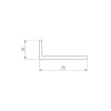 Уголок Arlight ARH-W25х10х1,5-2000 ANOD 053357