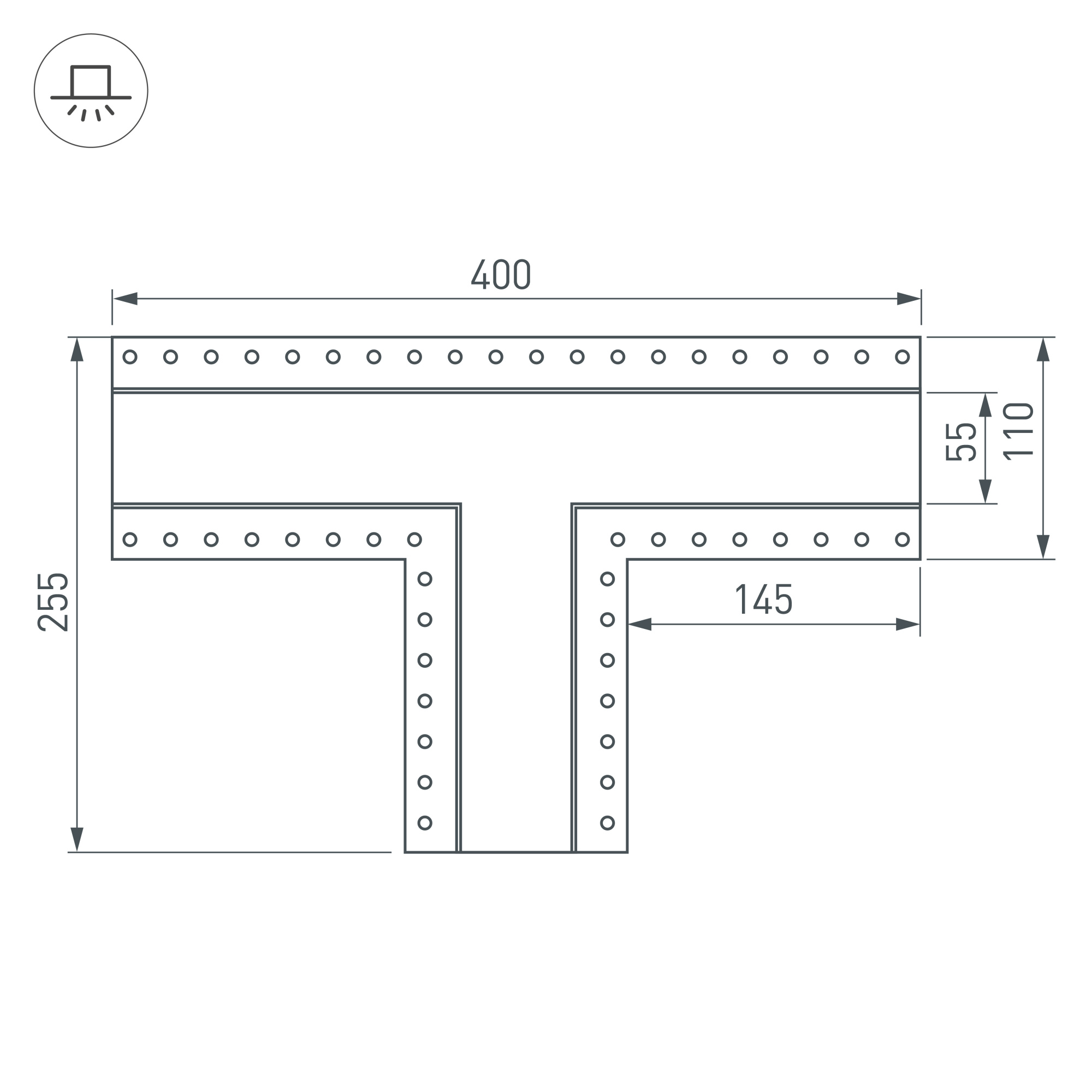 Тройник Arlight SL-LINIA55-FANTOM 030133