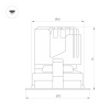 Встраиваемый светильник даунлайт Arlight MS-ARADO-BUILT-R65-9W Warm3000 (WH-WH, 55 deg, 230V) (IP20 Металл) 059106