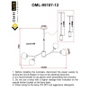 Люстра на штанге Omnilux Crotone OML-95107-12