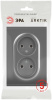 Розетка Эра Arktik 16-2107-06 без заземления двойная 2X2P 16А-250В графит Б0071686
