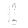 Подвес стандартный тип D треку 5040xx-(F)/(R) 1,5 м Lightstar Quattro 504176-FR1