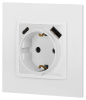 Розетка со шторками с USB type-A+C Эра Elegance 14-4108-01 Б0067736
