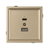 Механизм USB розетки Arlight SCT-TENDO-MUAC-SFPL-GD (5V, 3A, QC3) 054537