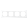 Рамка на 4 поста Voltum S70 VLS110402 (белый,матовый,стекло)