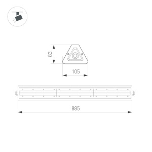 Линейный светильник Arlight SP-LAGERN-L885-150W Day4000 052038