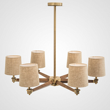 Люстра на штанге ImperiumLoft Jorgenson Beige/Dark Wood Stavra 102089-26