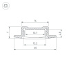 Профиль Arlight SL-SLIM-H7-F25-2000 BLACK (Алюминий) 061615