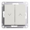 Выключатель 2-клавишный жалюзи, 10А Systeme Electric AtlasDesign Бежевый ATN000219