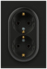 Розетка Эра Arktik 16-2104-05 двойная с заземлением 2X2P+E Schuko 16А-250В антрацит Б0070448