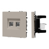 Розетка телефонная двойная софт-тач кашемир Arlight SCT-MTL2-SFPL-CA (2хRJ-11, 4C) 061889(1)