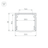 Профиль Arlight WIDE-H20-2000 ANOD 055756