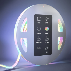 Светодиодная лента Maytoni Led Strip 24В COB 18Вт/м RGB 5м IP65 201251
