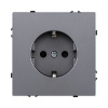 Розетка штепсельная SCHUKO 16A/250 В, серый Kollinger Eclipse EC-014GY