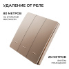 Выключатель кинетический 3кл., IP44, 2,4 ГГц, Smart, беж. Apeyron 04-77