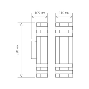Уличный настенный светильник Elektrostandard Techno 1443 4690389067709