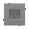 Механизм компьютерной розетки двойной Arlight SCT-TENDO-MPC2-PL-GR (RJ-45, CAT6) 054102