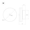 Настенный светильник Arlight SP-MENTA-WALL-R165-12W Warm2700 (BK, 130 deg, 230V) (IP20, Мрамор) 061700