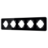 Рамка на 5 постов стеклянная Arlight FRM-OMALI-GS-5-BK 049705
