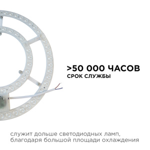 Светодиодный модуль со встроенным драйвером Apeyron 230В 2835 48Вт 3500 лм DIM 3000-6500К 02-68