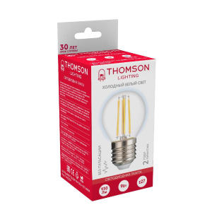 Лампа светодиодная Thomson Globe E27 9W 6500K шар TH-B2339