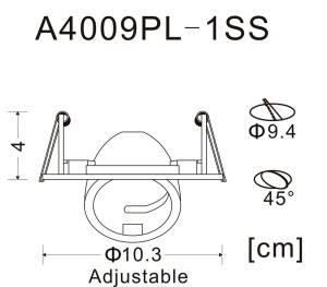 Точечный светильник Arte Lamp Accento A4009PL-1SS