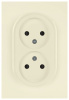 Розетка Эра Arktik 16-2107-02 без заземления двойная 2X2P 16А-250В слоновая кость Б0071682