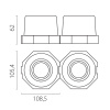 Рамка скрытого монтажа лампочек и LED модулей MR16 в натяжной потолок Lightstar Anello 112007
