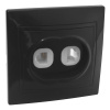 Розетка телефонная RJ11 + компьютерная RJ45 скрытой установки IP20, черная "Дельта" General 477329
