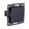 Выключатель 1-клавишный 10А/250В с LED подсветкой, черный матовый Kollinger REA-S-002BM для Aspekt, Eleganz, Reflex