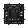 Механизм выключателя двухклавишный перекрёстный Arlight SWT-NOBE-MKX2-SFPL-IS (230V, 10A) (Никель) 061794