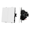 Выключатель 2 кл софт-тач белый кварц Arlight SWT-MK02-SFPL-WH (250V, 10A) 054238(1)