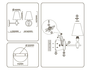 Бра Ambrella Light High Light Ceramo Classic LH75047