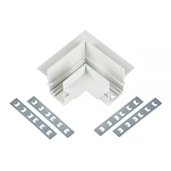 Коннектор угловой для магнитного шинопровода Myfar Accessories for MagLine 23 MT0200-CL-W