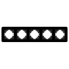 Рамка на 5 постов стеклянная Arlight FRM-OMALI-GS-5-BK 049705