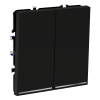 Проходной переключатель двухклавишный с подсветкой Voltum S70 VLS020408 (черный матовый)