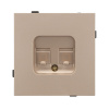 Механизм компьютерной розетки двойной Arlight SCT-TENDO-MPC2-PL-GD (RJ-45, CAT6) 054103