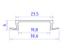 Алюминиевый встраиваемый профиль Ambrella Light Alum Profile GP1100AL